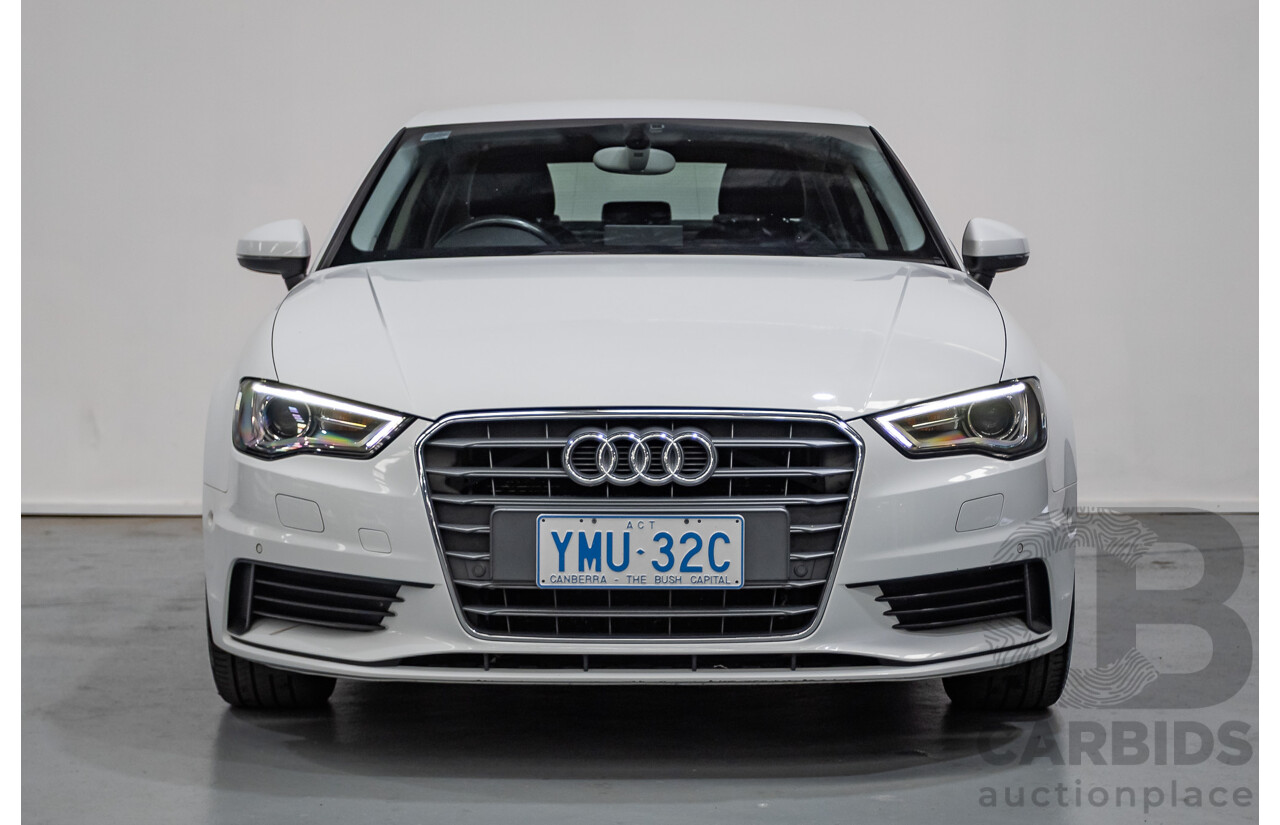 02/2015 Audi A3 1.4 TFSI ATTRACTION COD 8V MY14 4D Sedan Glacier White Turbo 1.4L