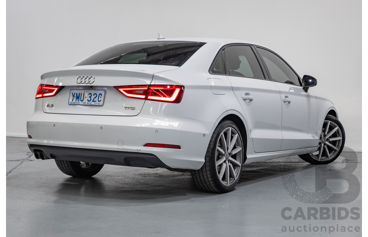 02/2015 Audi A3 1.4 TFSI ATTRACTION COD 8V MY14 4D Sedan Glacier White Turbo 1.4L