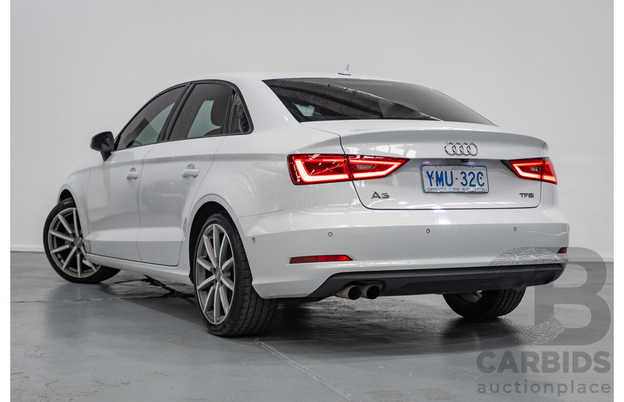 02/2015 Audi A3 1.4 TFSI ATTRACTION COD 8V MY14 4D Sedan Glacier White Turbo 1.4L