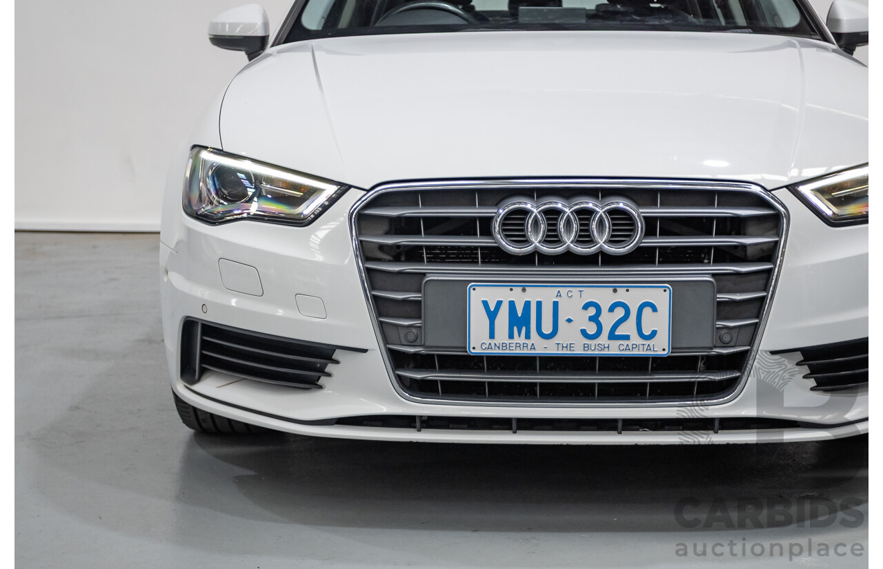 02/2015 Audi A3 1.4 TFSI ATTRACTION COD 8V MY14 4D Sedan Glacier White Turbo 1.4L