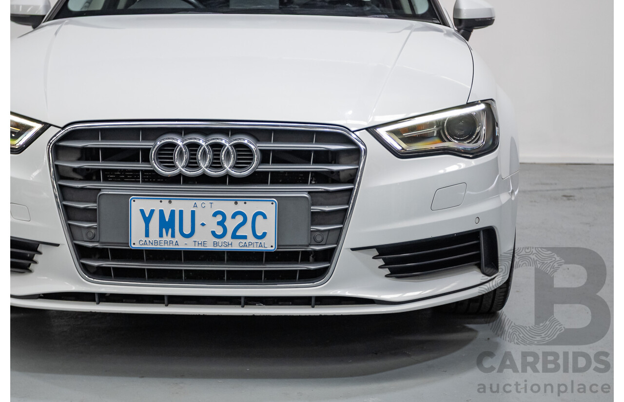02/2015 Audi A3 1.4 TFSI ATTRACTION COD 8V MY14 4D Sedan Glacier White Turbo 1.4L