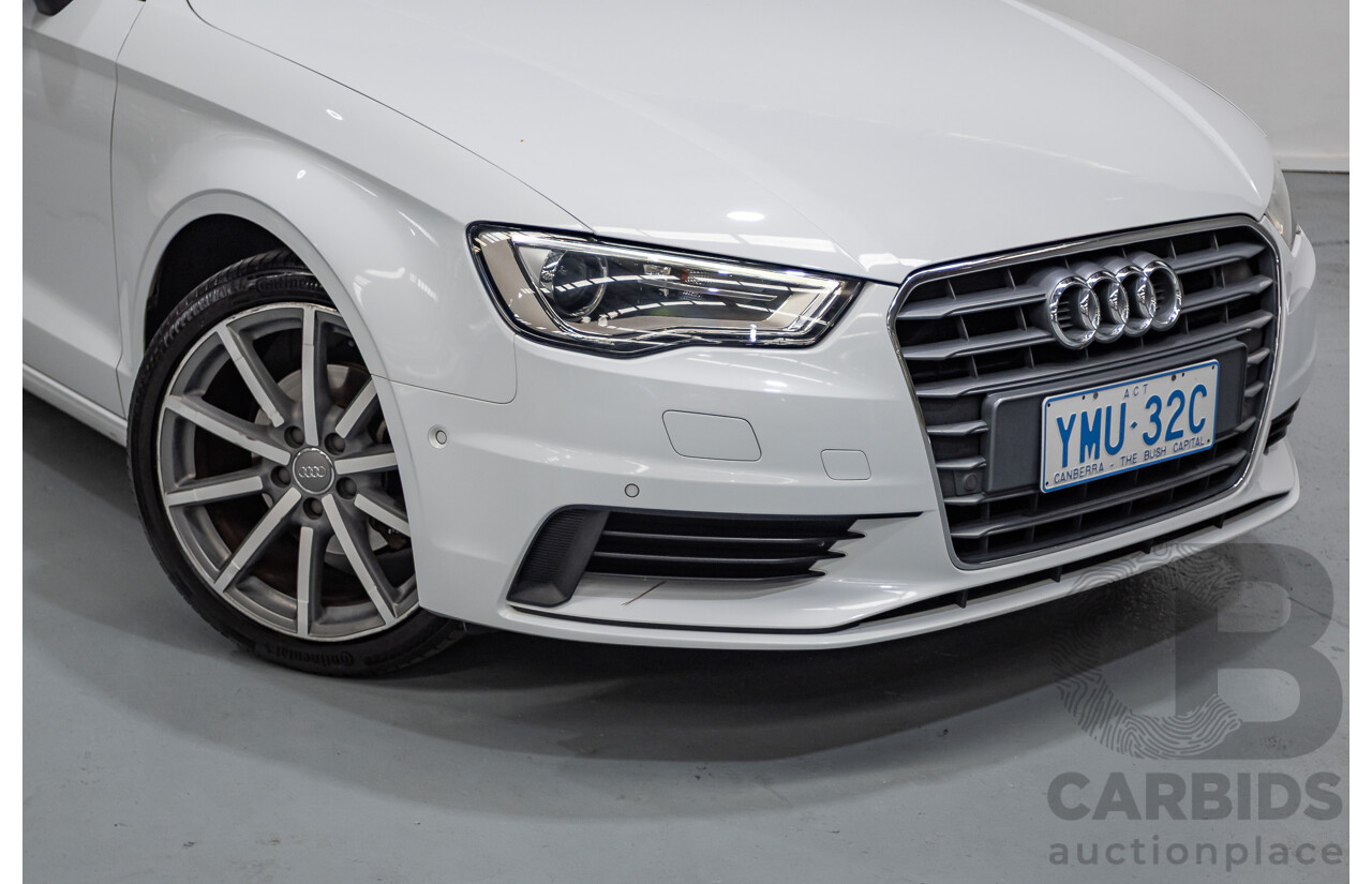 02/2015 Audi A3 1.4 TFSI ATTRACTION COD 8V MY14 4D Sedan Glacier White Turbo 1.4L