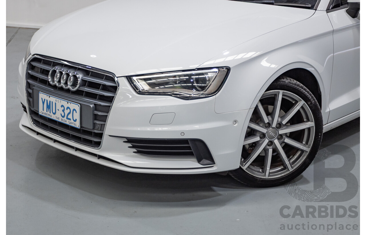 02/2015 Audi A3 1.4 TFSI ATTRACTION COD 8V MY14 4D Sedan Glacier White Turbo 1.4L