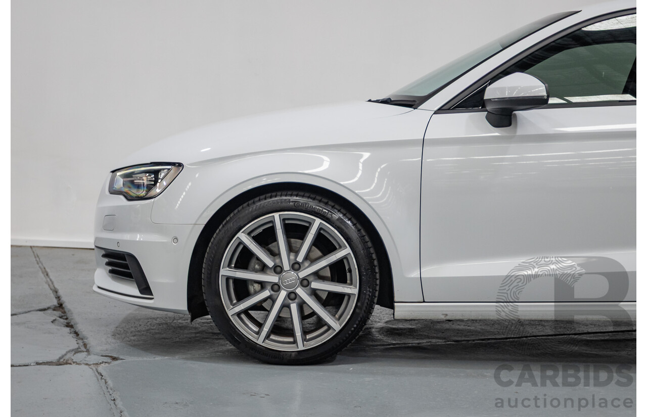 02/2015 Audi A3 1.4 TFSI ATTRACTION COD 8V MY14 4D Sedan Glacier White Turbo 1.4L