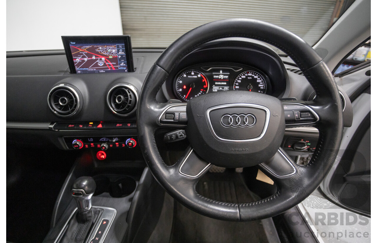 02/2015 Audi A3 1.4 TFSI ATTRACTION COD 8V MY14 4D Sedan Glacier White Turbo 1.4L