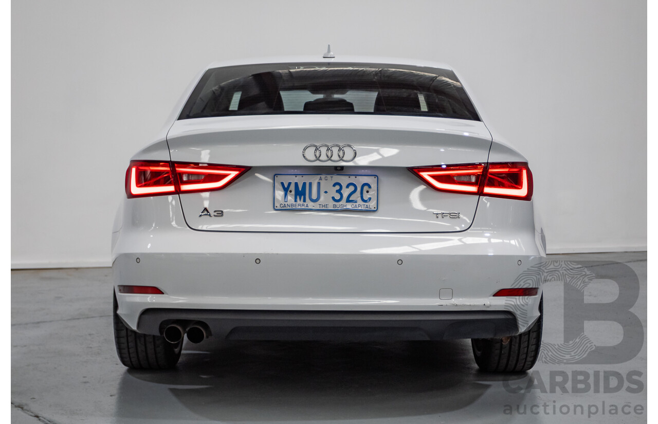 02/2015 Audi A3 1.4 TFSI ATTRACTION COD 8V MY14 4D Sedan Glacier White Turbo 1.4L