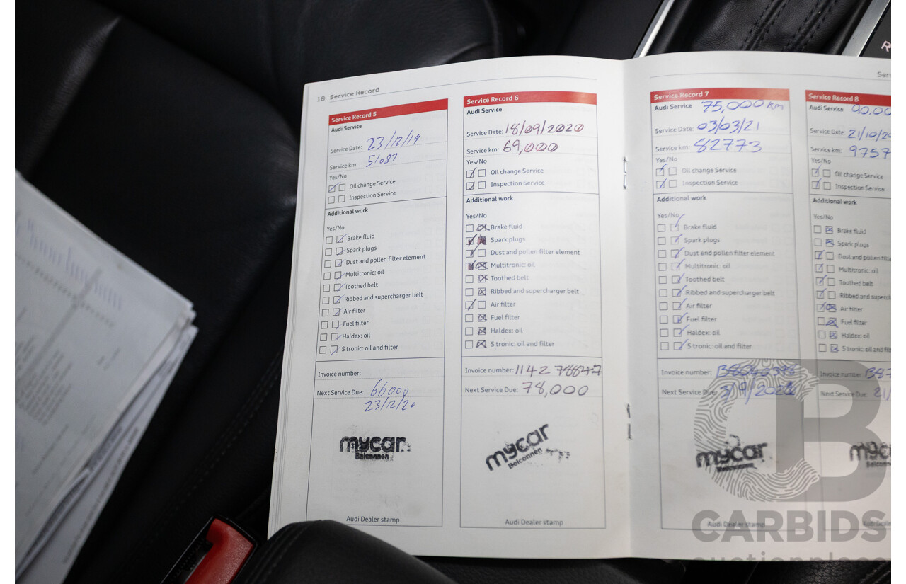 02/2015 Audi A3 1.4 TFSI ATTRACTION COD 8V MY14 4D Sedan Glacier White Turbo 1.4L