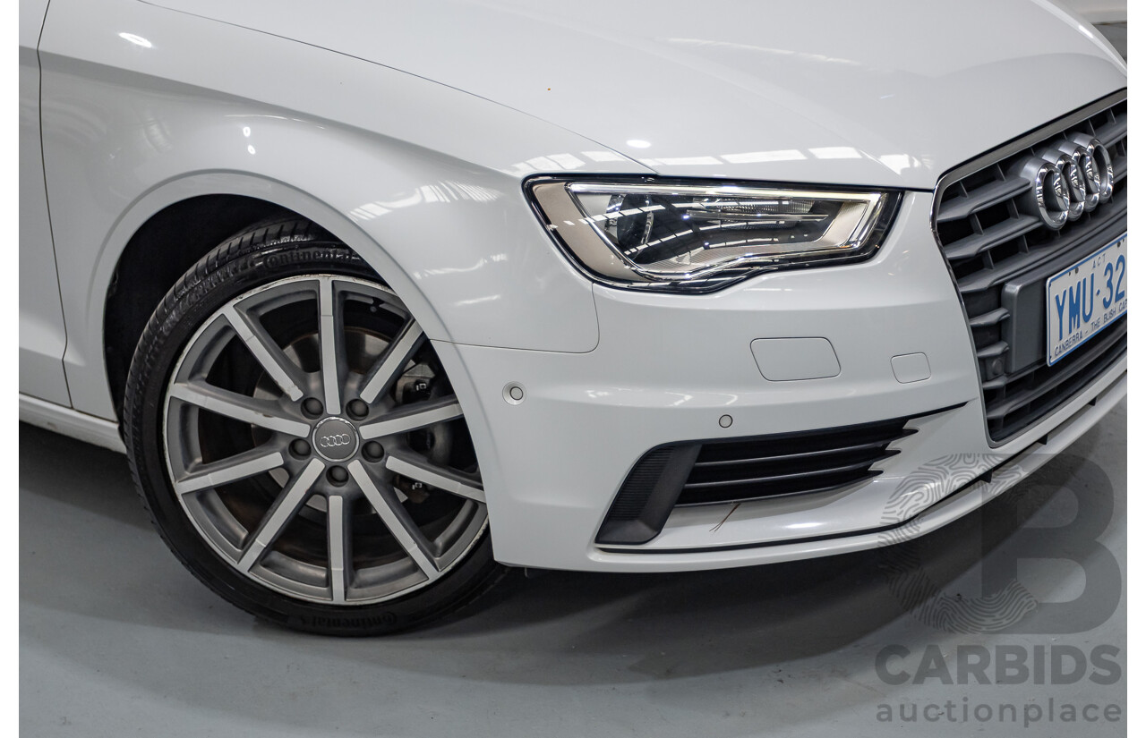 02/2015 Audi A3 1.4 TFSI ATTRACTION COD 8V MY14 4D Sedan Glacier White Turbo 1.4L