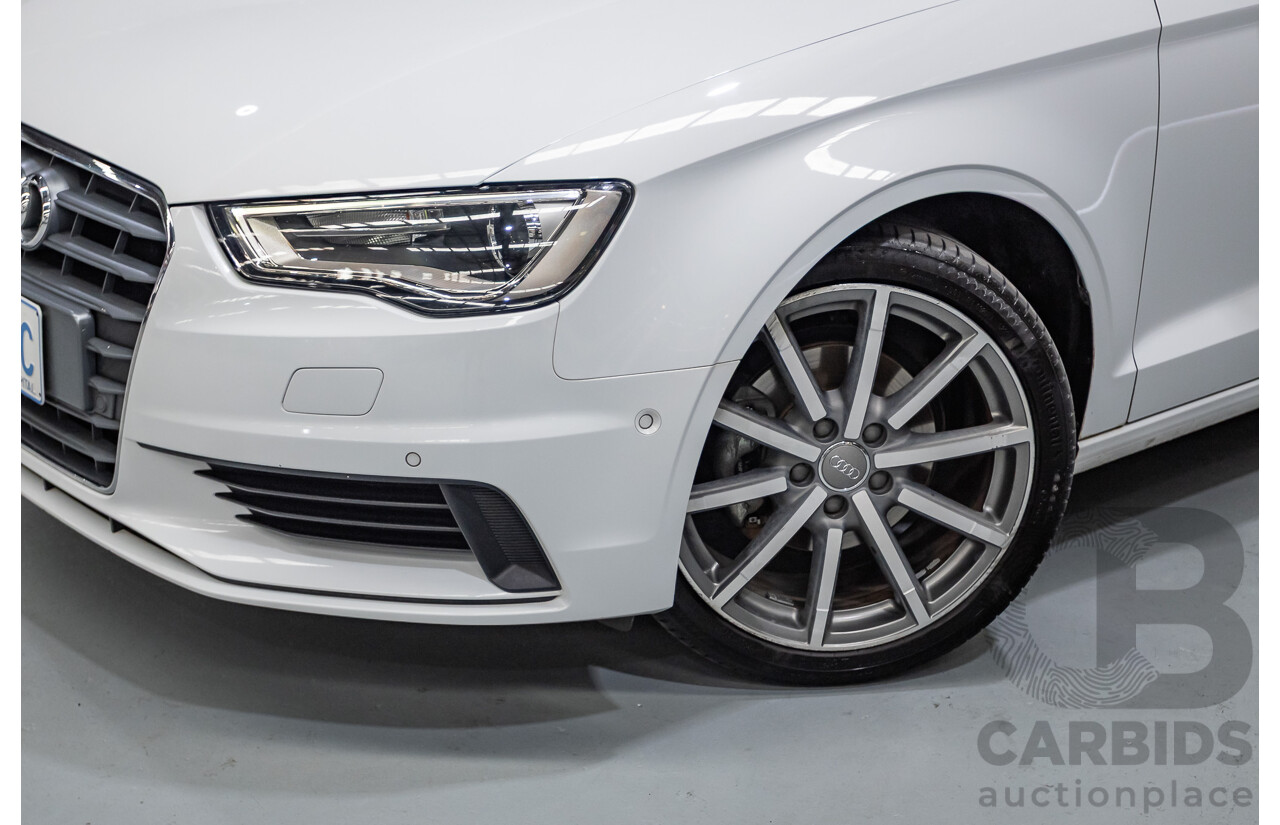 02/2015 Audi A3 1.4 TFSI ATTRACTION COD 8V MY14 4D Sedan Glacier White Turbo 1.4L