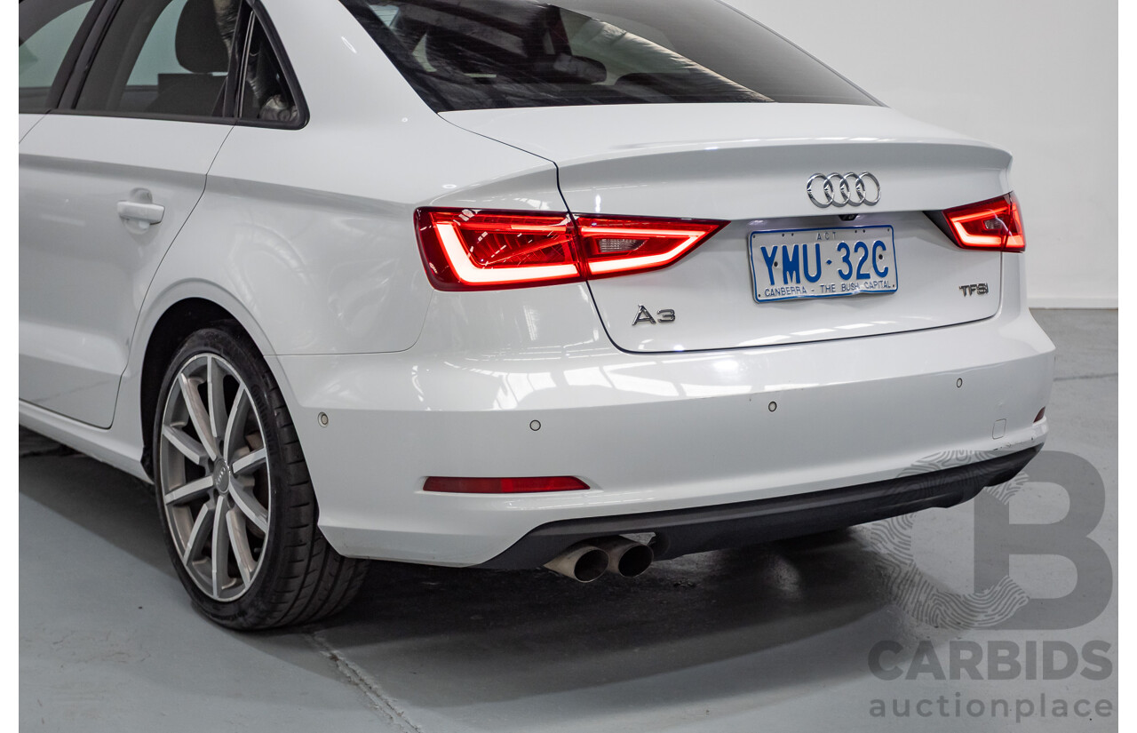 02/2015 Audi A3 1.4 TFSI ATTRACTION COD 8V MY14 4D Sedan Glacier White Turbo 1.4L