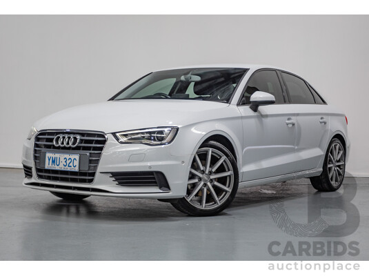 02/2015 Audi A3 1.4 TFSI ATTRACTION COD 8V MY14 4D Sedan Glacier White Turbo 1.4L