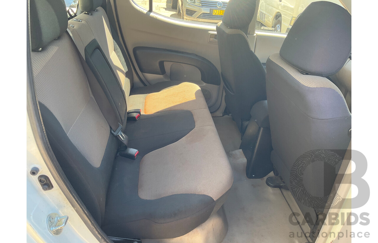 1/2012 Mitsubishi Triton GLX (4x4) MN MY12 Double Cab Utility Solid White Diesel Turbo 2.5L