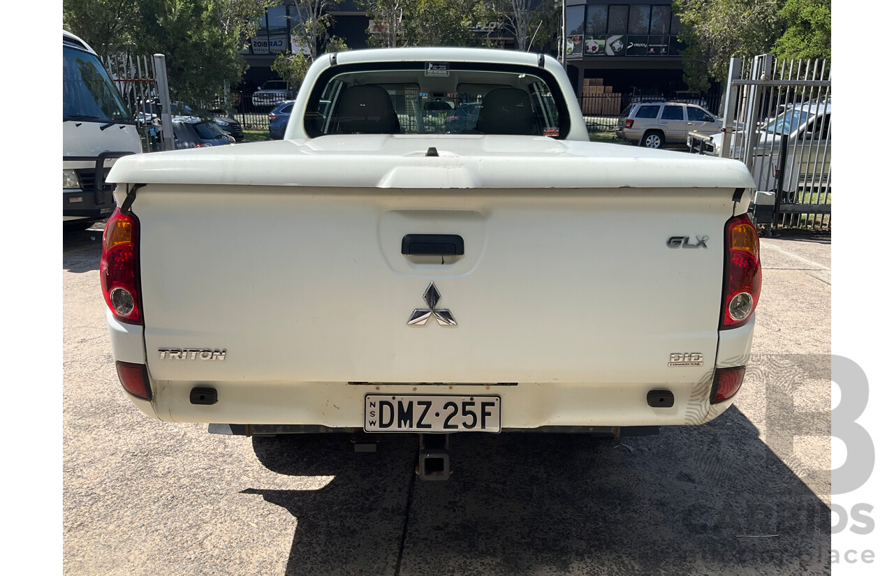 1/2012 Mitsubishi Triton GLX (4x4) MN MY12 Double Cab Utility Solid White Diesel Turbo 2.5L