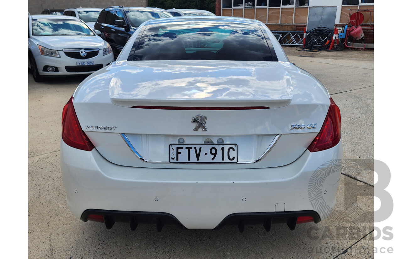2/2015 Peugeot 308 CC Allure Turbo 11 UPGRADE 2d Cabriolet White 1.6L