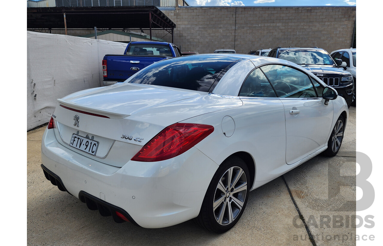 2/2015 Peugeot 308 CC Allure Turbo 11 UPGRADE 2d Cabriolet White 1.6L