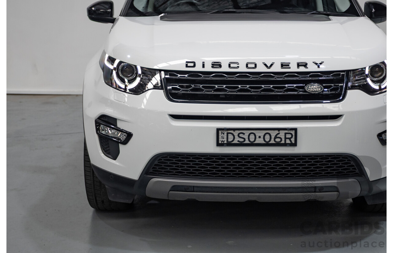 11/2017 Land Rover Discovery Sport TD4 (132kW) HSE (AWD) L550 MY18 4D Wagon Polaris White Turbo Diesel 2.0L - 7 Seats