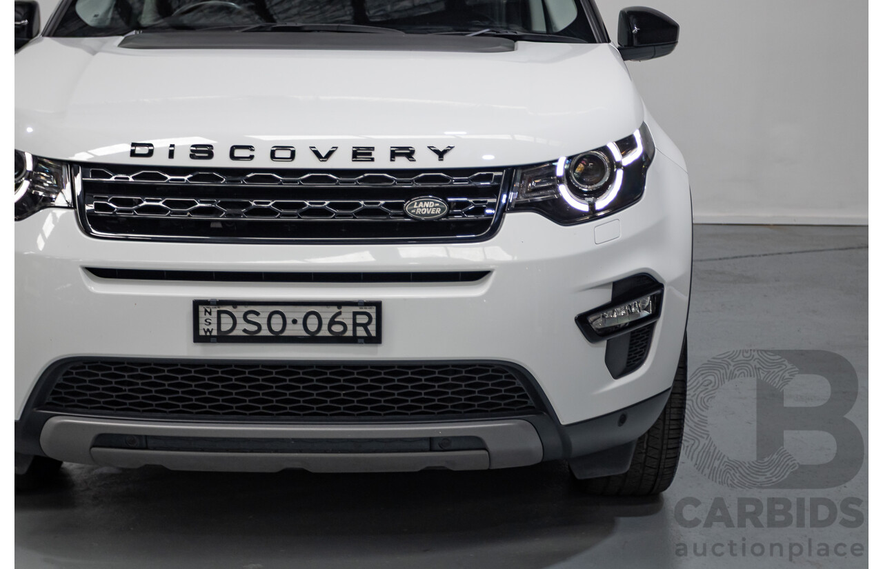 11/2017 Land Rover Discovery Sport TD4 (132kW) HSE (AWD) L550 MY18 4D Wagon Polaris White Turbo Diesel 2.0L - 7 Seats