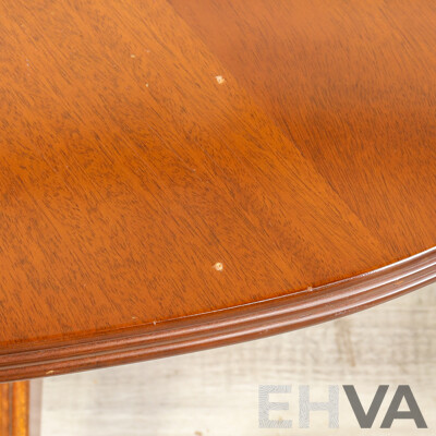 Good Reproduction Mahogany Twin Pedestal Extension Dining Table