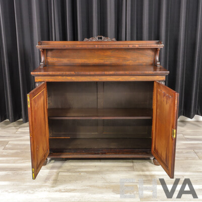 Good Victorian Rosewood Sideboard with Two Doors
