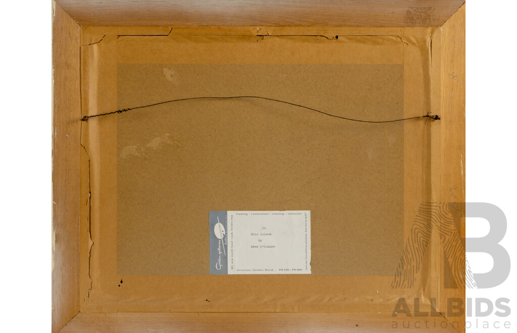 Sean O'Connor, (20th Century, Irish, 1909-1992), Ross Island, Wonderful Original Vintage Oil on Canvas Board, 47 x 57 cm (frame)