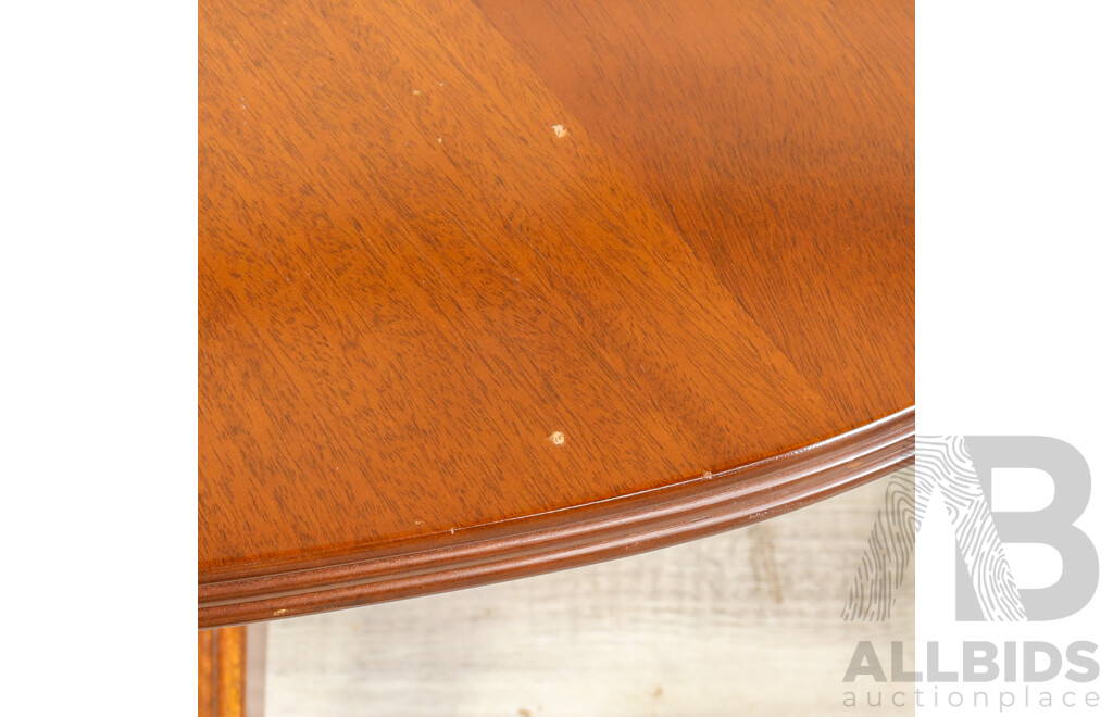 Good Reproduction Mahogany Twin Pedestal Extension Dining Table