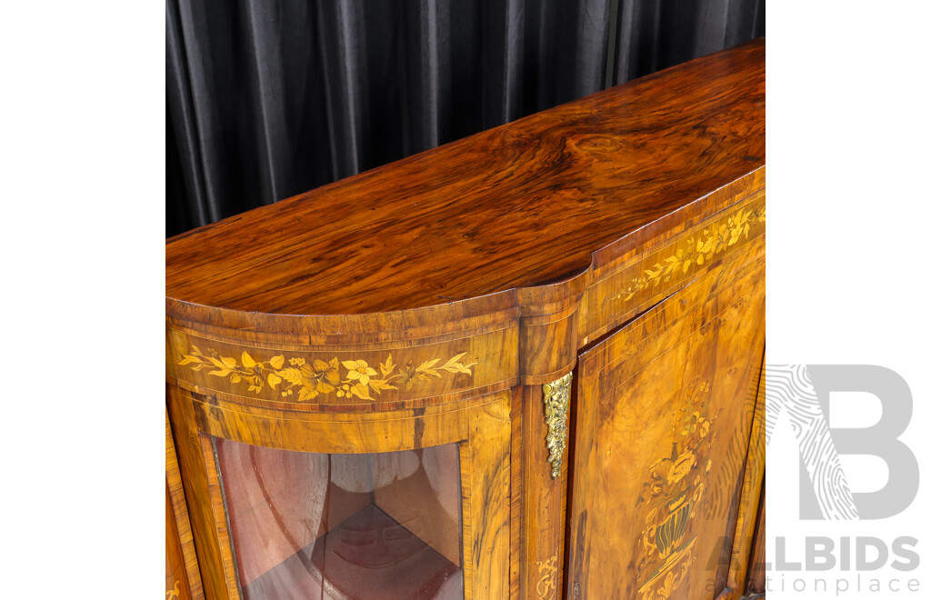 Early 19th Century English Walnut Side Cabinet.