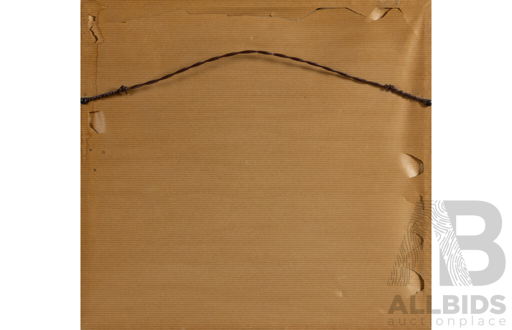 John William Tristram (19/20th Century, British-Born Australian, 1870-1938), Lone Tree with Morning Mist (1935), Wonderful Almost Antique Watercolour, 36 x 38 cm (frame)