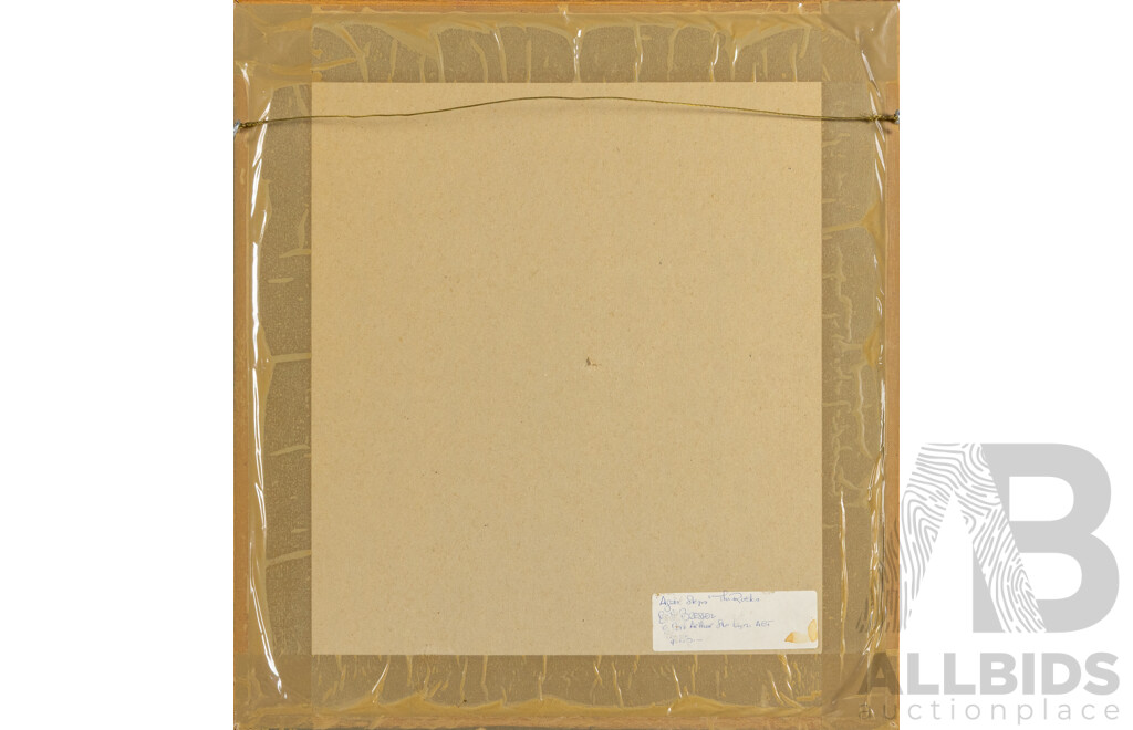 Bill Bresser, (20th Century, Dutch-Born Australian), Agar Steps, The Rocks, Original Vintage Watercolour, 46 x 42 cm (frame)