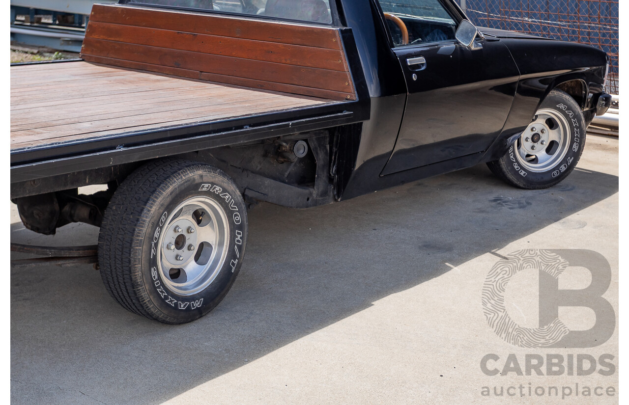 6/1981 Holden WB One Tonner 2d Trayback Utility Black V8 4.2L