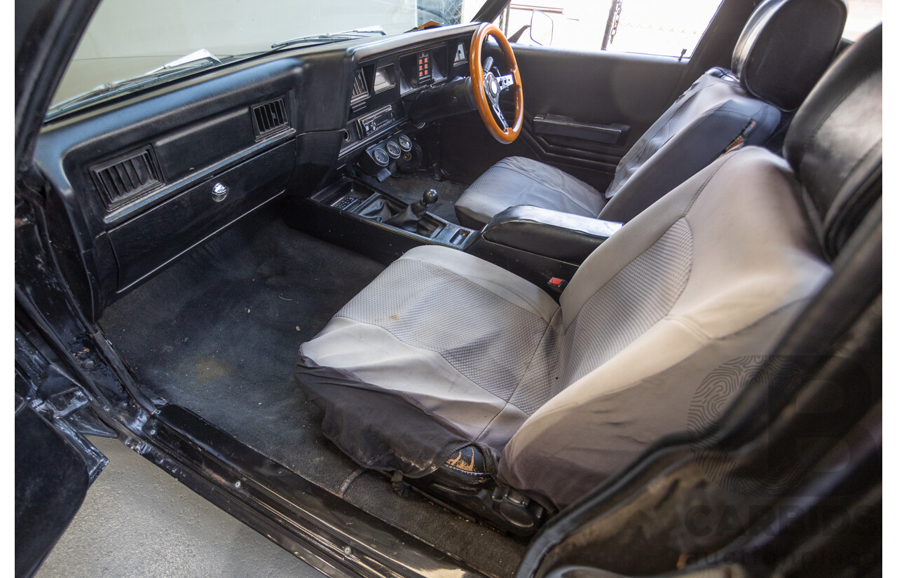 6/1981 Holden WB One Tonner 2d Trayback Utility Black V8 4.2L