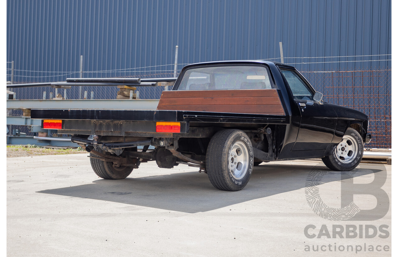 6/1981 Holden WB One Tonner 2d Trayback Utility Black V8 4.2L