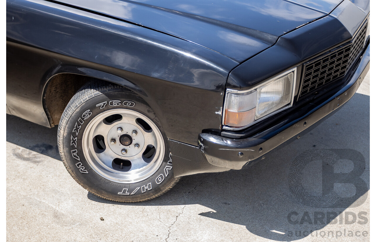 6/1981 Holden WB One Tonner 2d Trayback Utility Black V8 4.2L