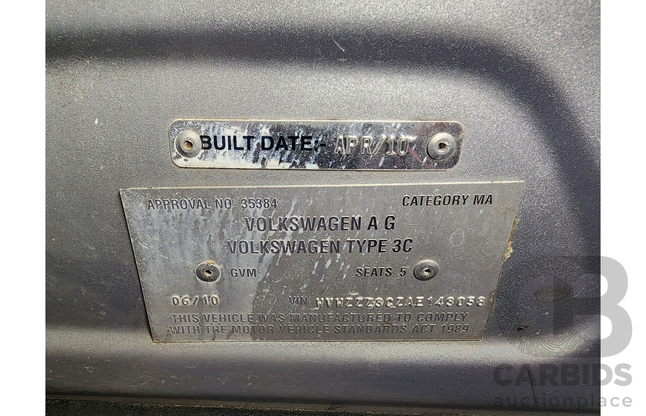 6/2010 Volkswagen Passat 125 TDI 3C MY10 4d Wagon Silver 2.0L