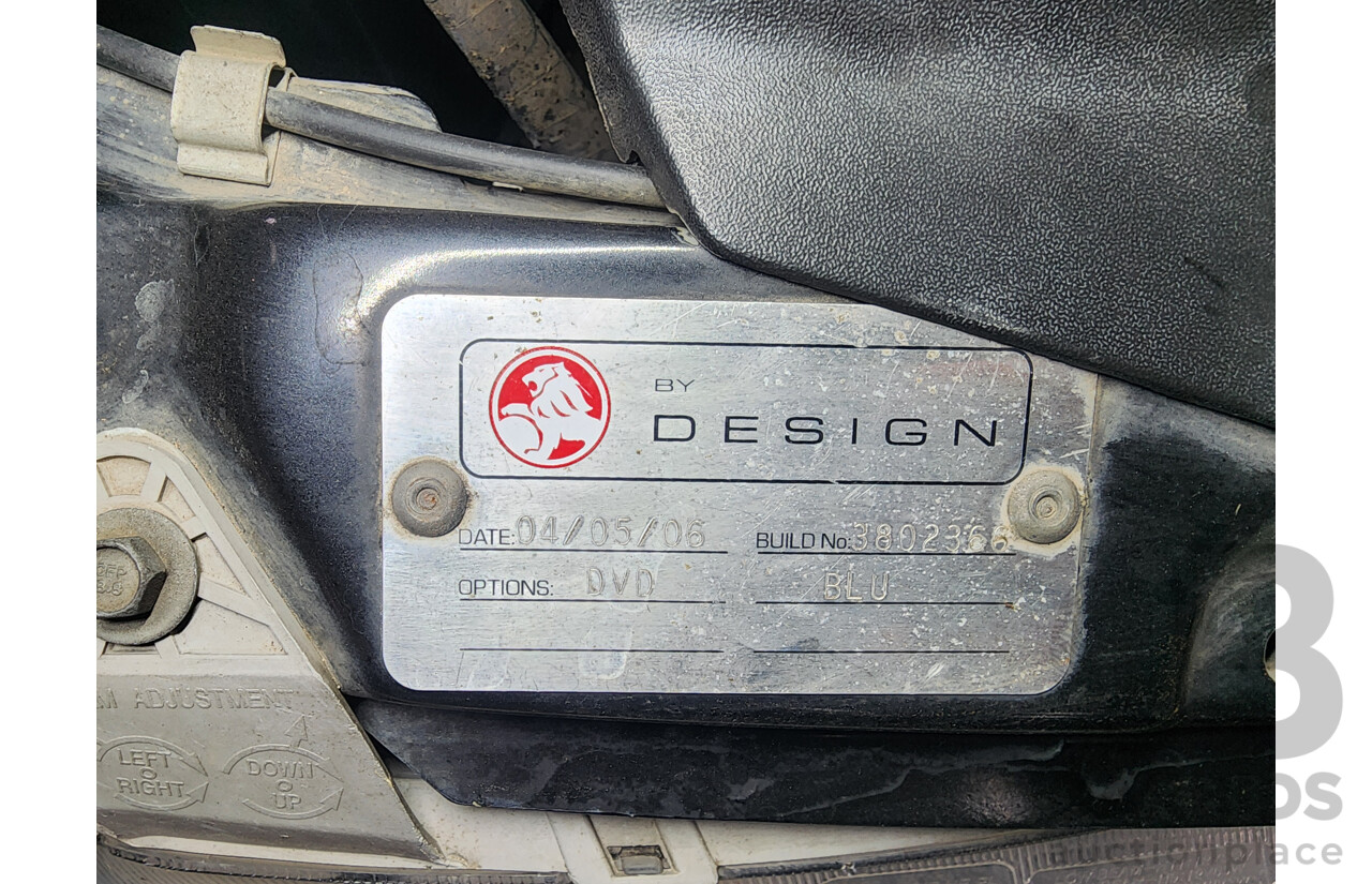 5/2006 Holden Adventra CX6 VZ MY06 4d Wagon Black 3.6L