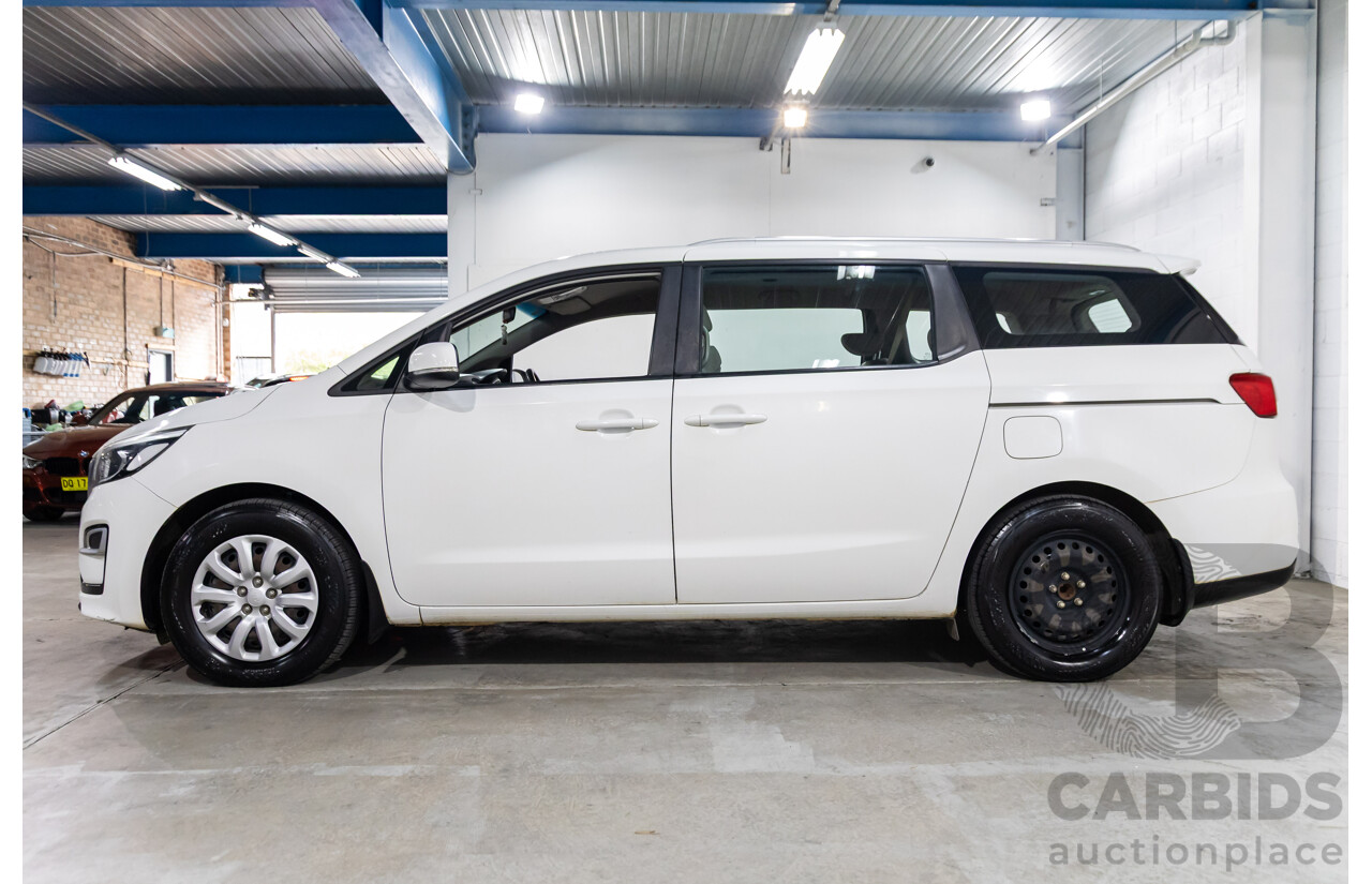 05/2018 Kia Carnival S (FWD) YP PE MY19 4d Wagon Clear White V6 3.3L