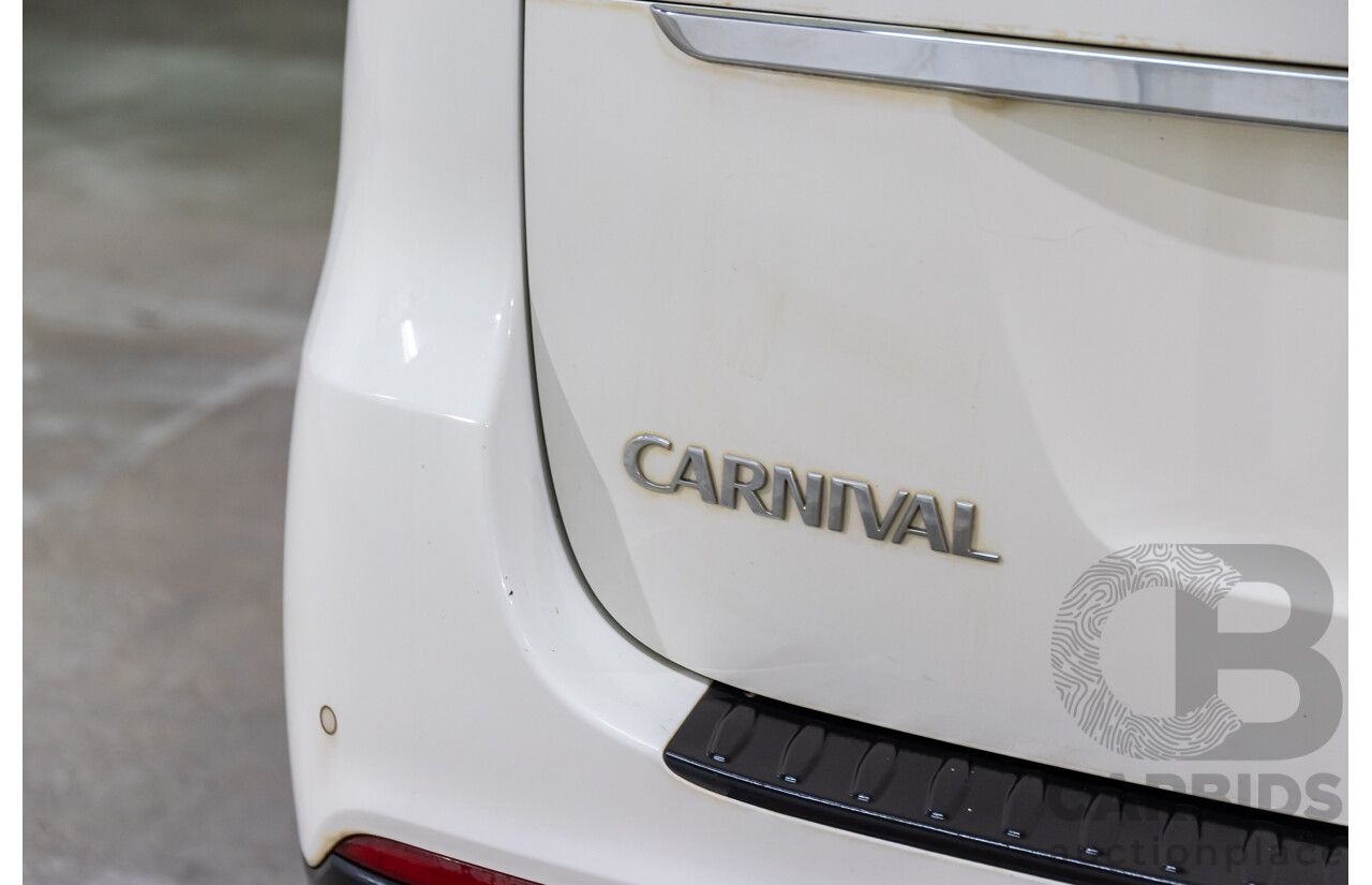 05/2018 Kia Carnival S (FWD) YP PE MY19 4d Wagon Clear White V6 3.3L