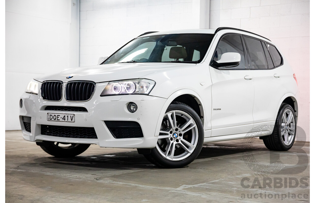 10/2013 BMW X3 Xdrive20d F25 4d Wagon Alpine White Turbo Diesel 2.0L
