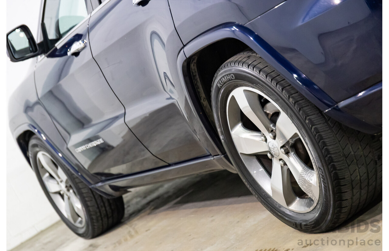 6/2013 Jeep Grand Cherokee Overland (4x4) WK MY14 4d Wagon True Blue Metallic V6 3.6L