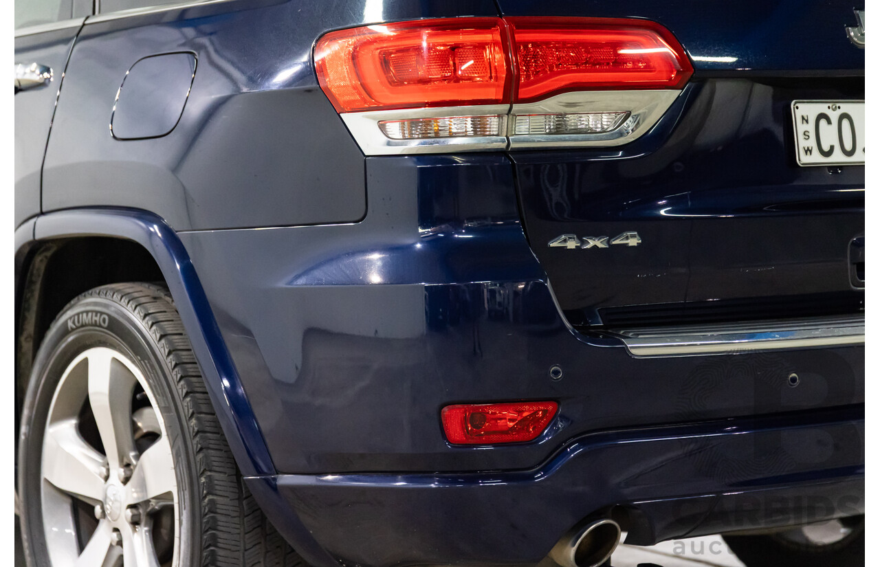 6/2013 Jeep Grand Cherokee Overland (4x4) WK MY14 4d Wagon True Blue Metallic V6 3.6L