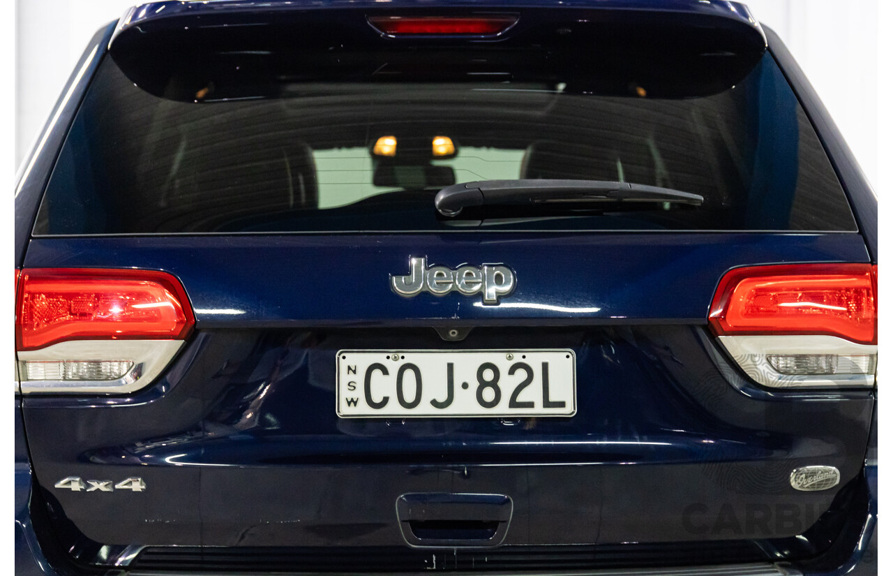 6/2013 Jeep Grand Cherokee Overland (4x4) WK MY14 4d Wagon True Blue Metallic V6 3.6L