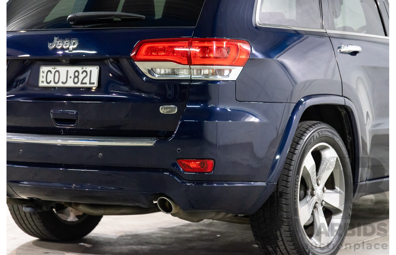 6/2013 Jeep Grand Cherokee Overland (4x4) WK MY14 4d Wagon True Blue Metallic V6 3.6L