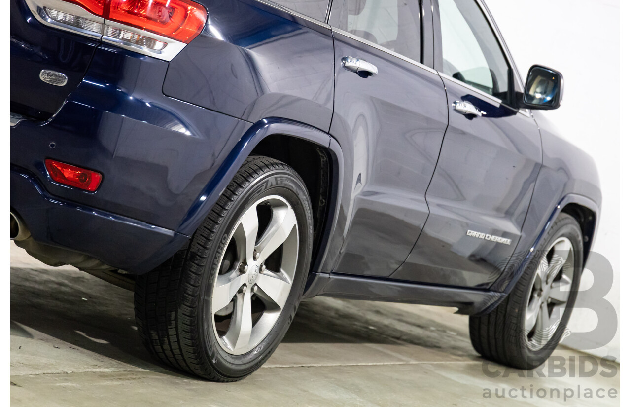6/2013 Jeep Grand Cherokee Overland (4x4) WK MY14 4d Wagon True Blue Metallic V6 3.6L
