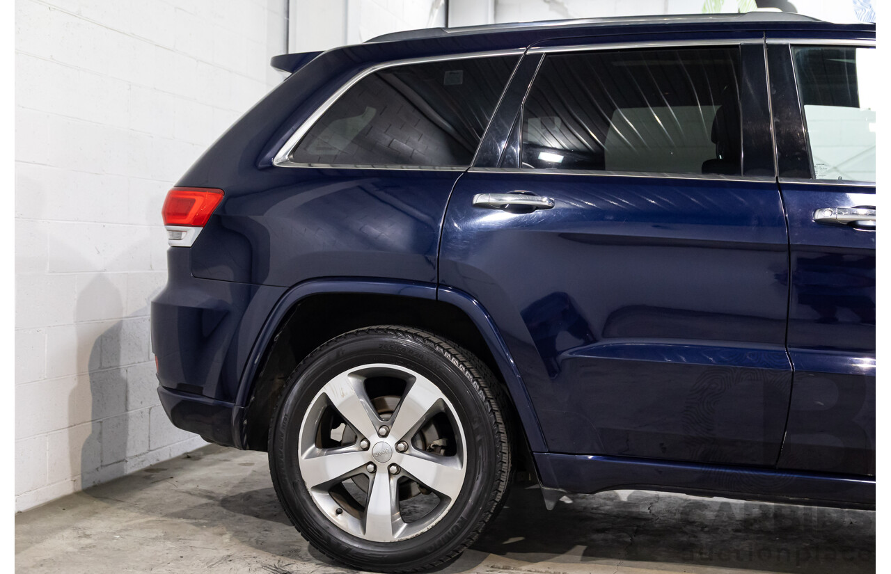6/2013 Jeep Grand Cherokee Overland (4x4) WK MY14 4d Wagon True Blue Metallic V6 3.6L