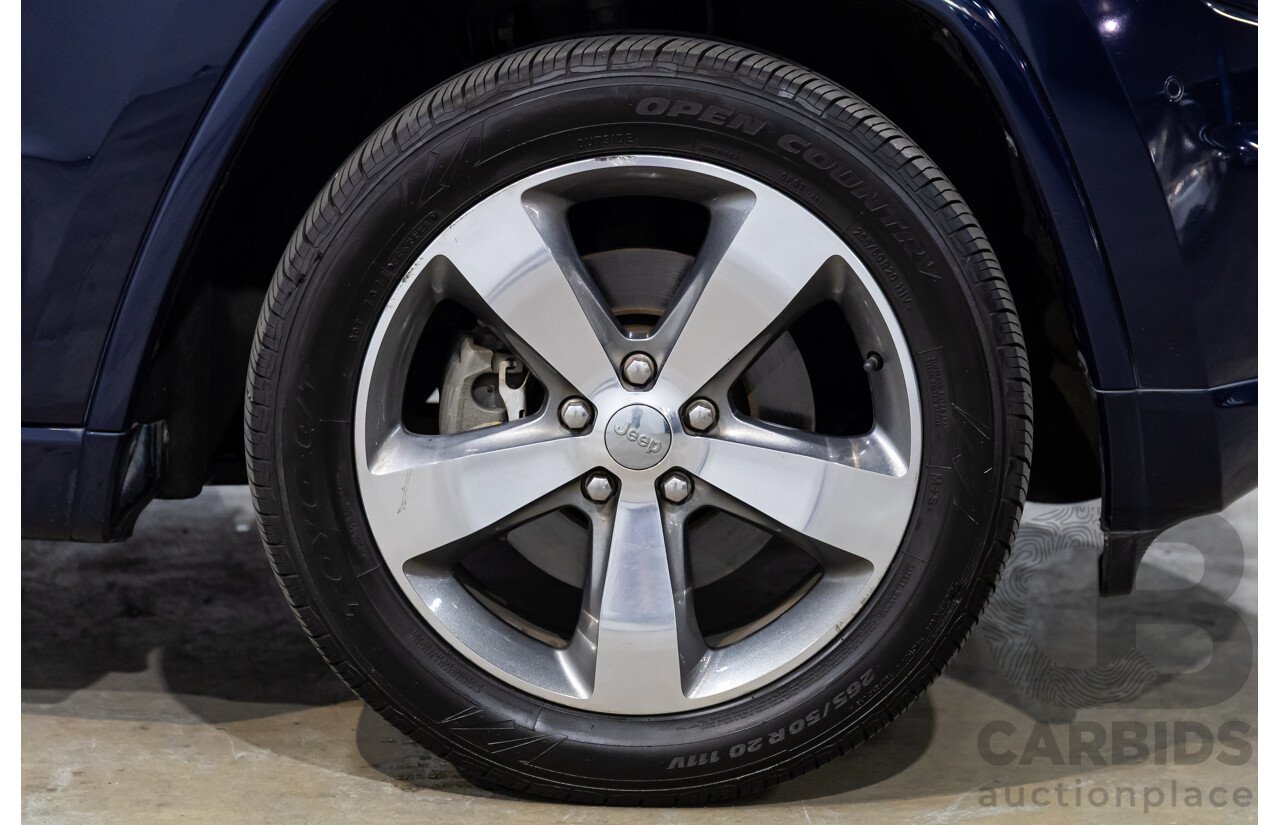 6/2013 Jeep Grand Cherokee Overland (4x4) WK MY14 4d Wagon True Blue Metallic V6 3.6L