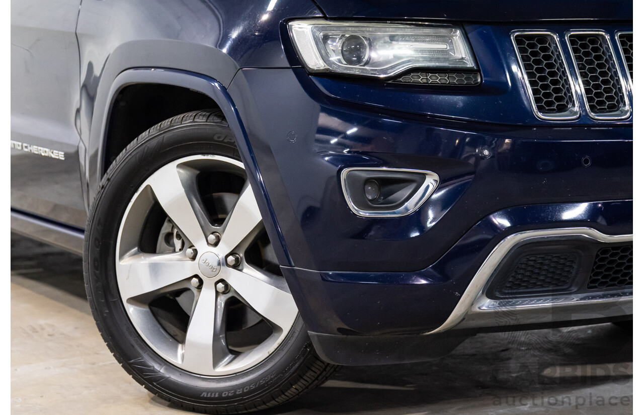6/2013 Jeep Grand Cherokee Overland (4x4) WK MY14 4d Wagon True Blue Metallic V6 3.6L