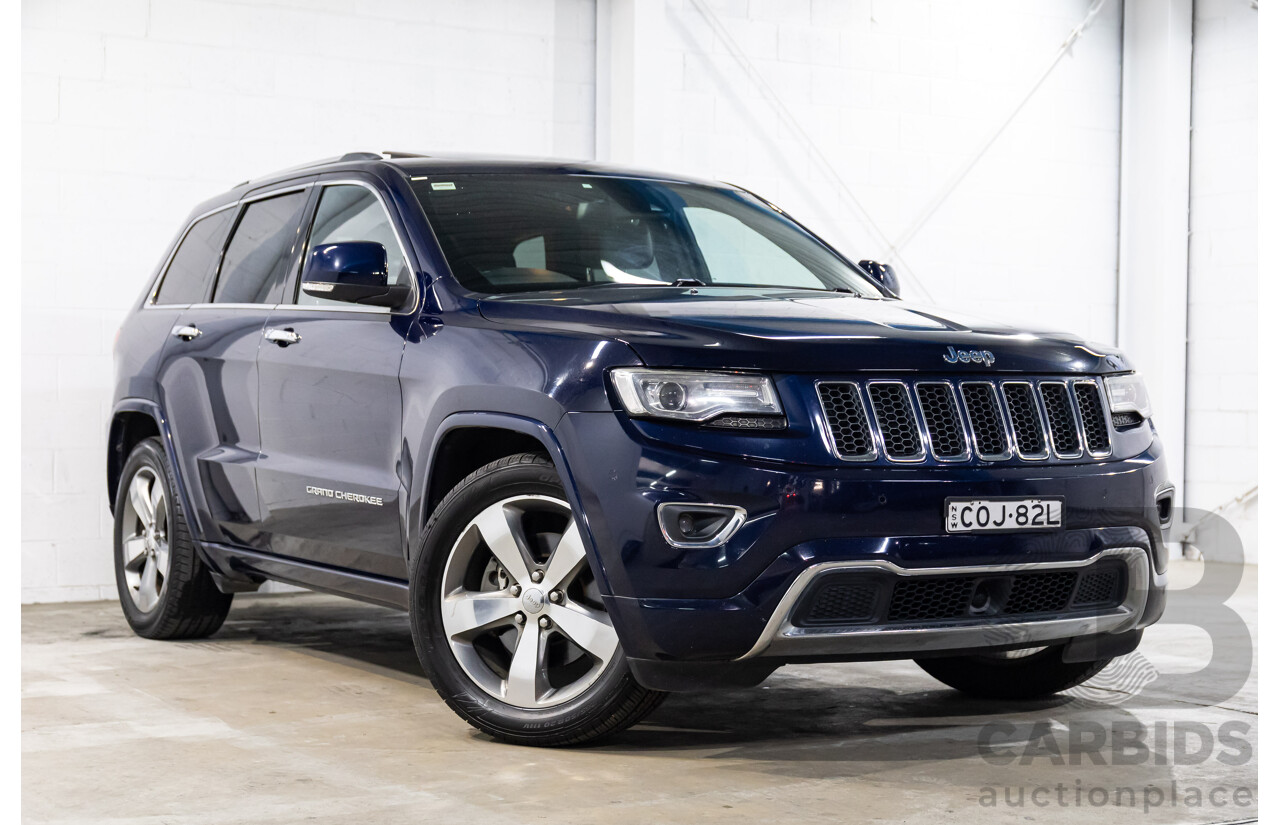 6/2013 Jeep Grand Cherokee Overland (4x4) WK MY14 4d Wagon True Blue Metallic V6 3.6L