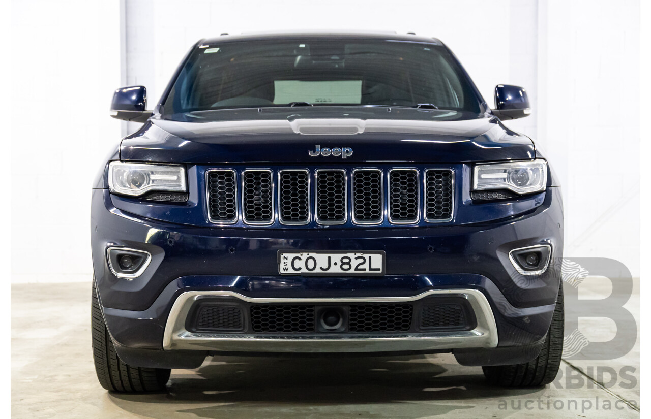 6/2013 Jeep Grand Cherokee Overland (4x4) WK MY14 4d Wagon True Blue Metallic V6 3.6L