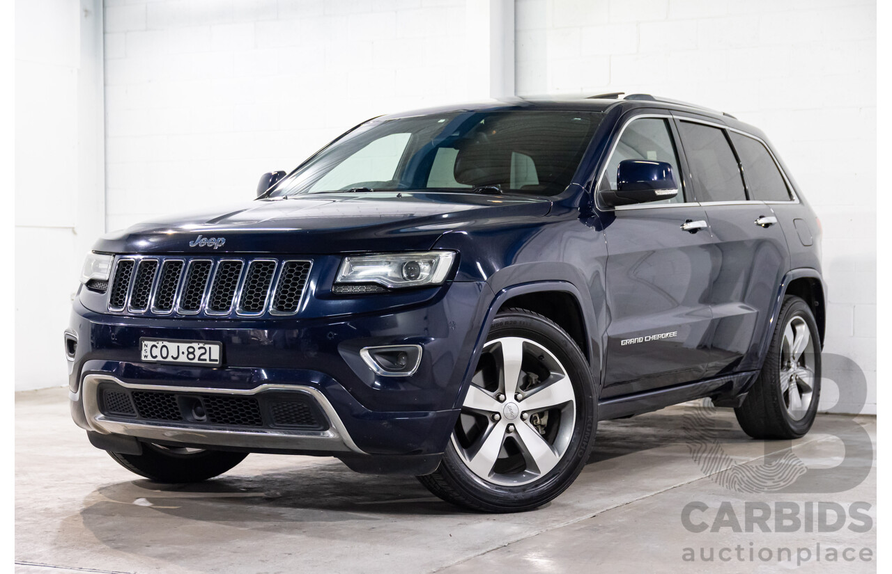 6/2013 Jeep Grand Cherokee Overland (4x4) WK MY14 4d Wagon True Blue Metallic V6 3.6L