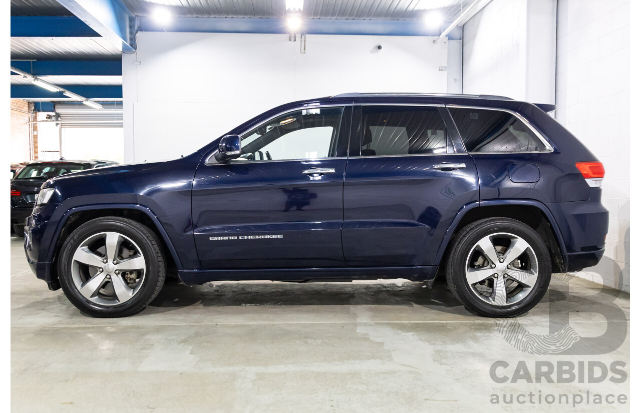 6/2013 Jeep Grand Cherokee Overland (4x4) WK MY14 4d Wagon True Blue Metallic V6 3.6L