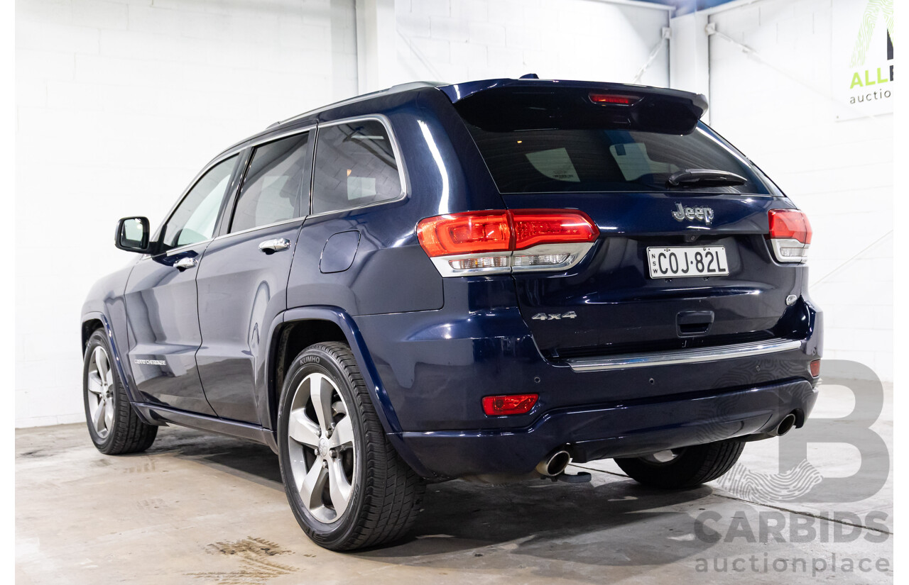 6/2013 Jeep Grand Cherokee Overland (4x4) WK MY14 4d Wagon True Blue Metallic V6 3.6L